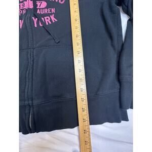 Vintage Polo Jeans Co Ralph Lauren Y2K 1967 Spellout Hoodie Black Boxy Fit XL